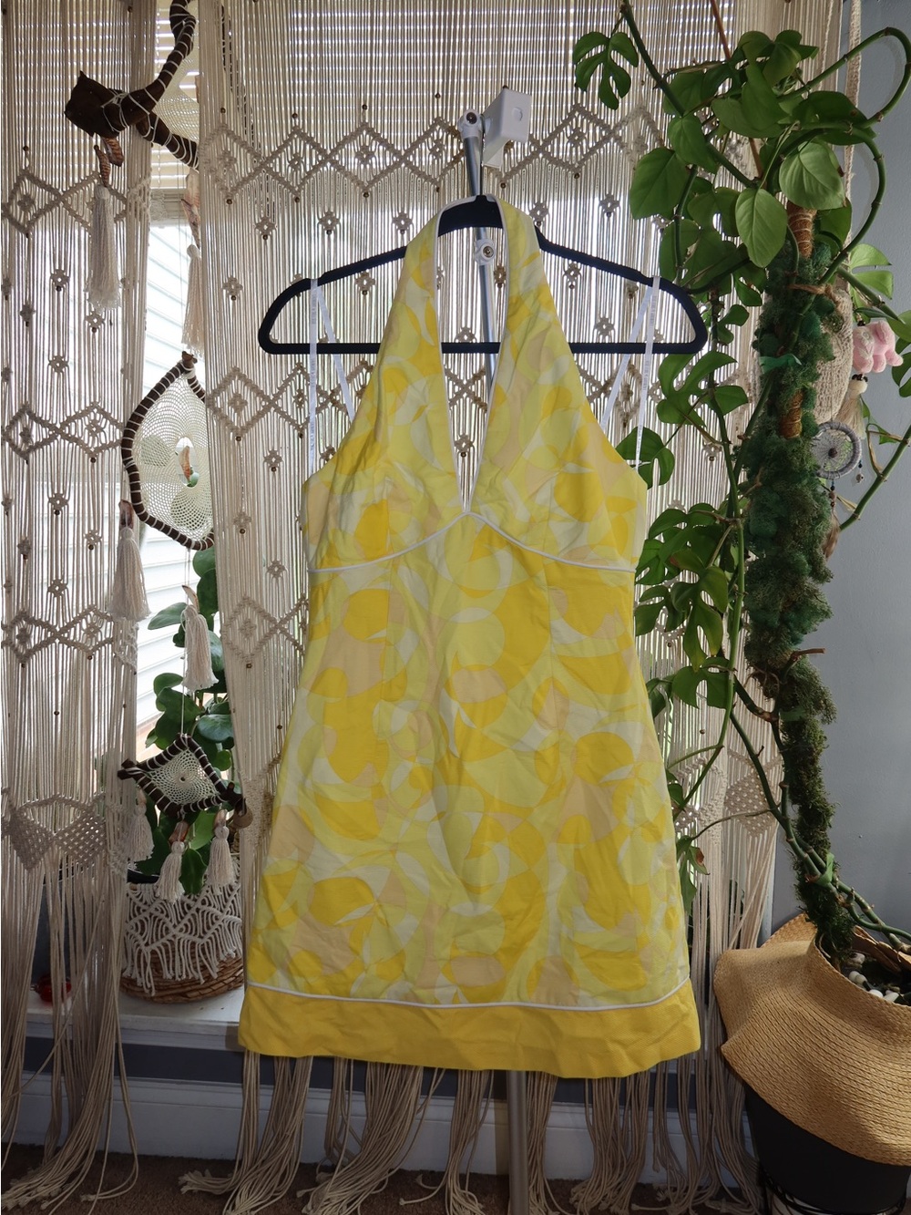 Laundry by Shelli segal 100% cottonYellow Halter Sundress - Women's Summer Dres
